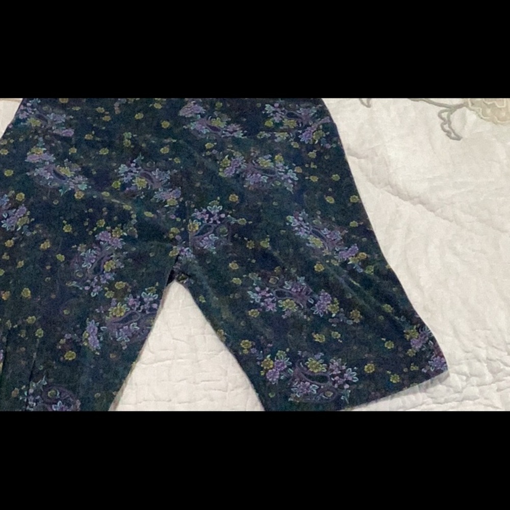 LuLaRoe stretch pants teal, purple.  Tall/curvy